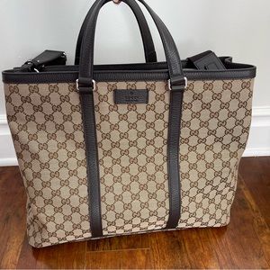 AUTHENTIC Gucci Monogram Large Handbag With Strap